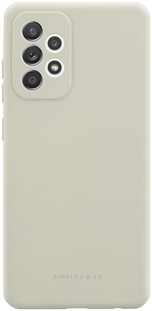 Samsung Galaxy A52 4G (SM-A525F) szilikon tok gyári ROAR kameravédővel púder fehér