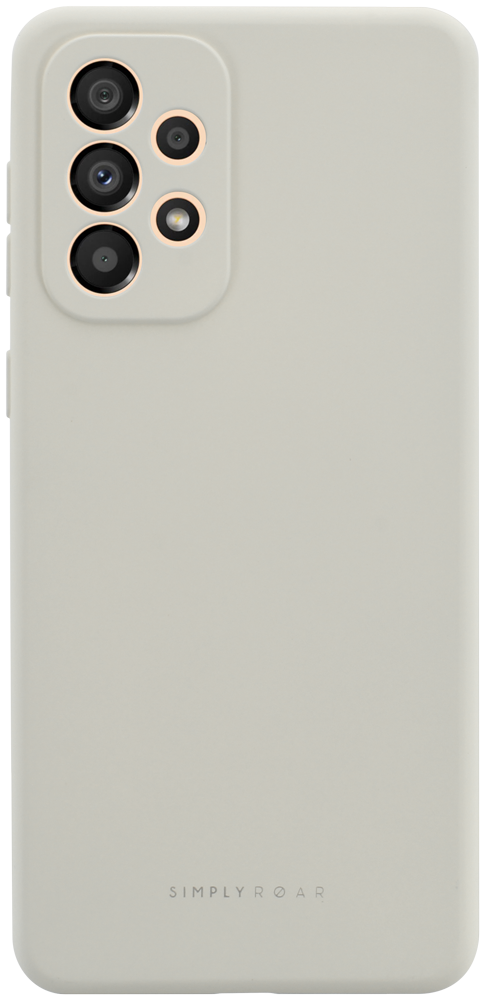 Samsung Galaxy A33 5G (SM-A336) szilikon tok gyári ROAR kameravédővel púder fehér