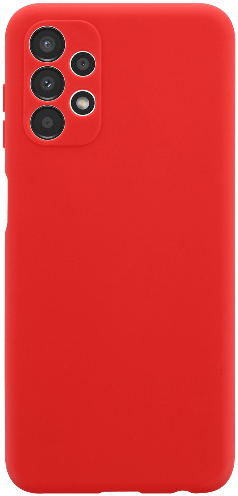 Samsung Galaxy A13 4G (SM-A135F) szilikon tok kameravédővel matt piros