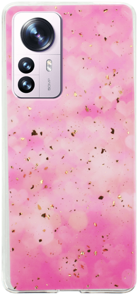 Xiaomi 12 Pro kemény hátlap Gold Glam Pink