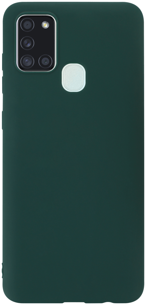 Samsung Galaxy A21s (SM-A217F) szilikon tok matt sötétzöld