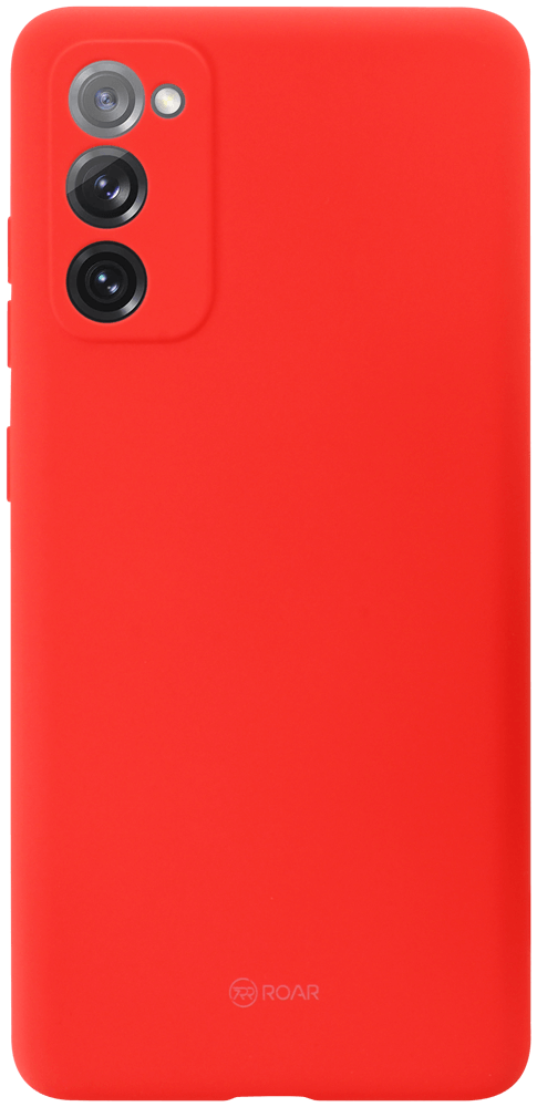 Samsung Galaxy S20 FE szilikon tok gyári ROAR kameravédővel piros