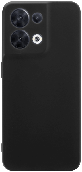 Oppo Reno8 5G szilikon tok kameravédővel matt fekete