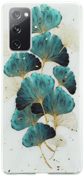 Samsung Galaxy S20 FE kemény hátlap Gold Glam Leaves