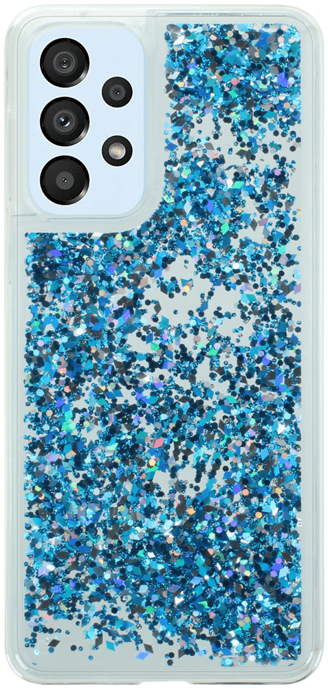 Samsung Galaxy A33 5G (SM-A336) szilikon tok gyári Liquid Sparkle kék/ezüst