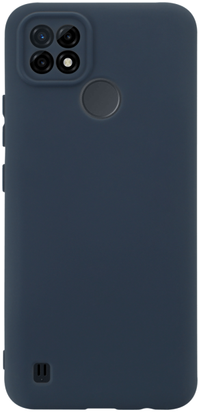 Realme C21 szilikon tok kameravédővel matt sötétkék