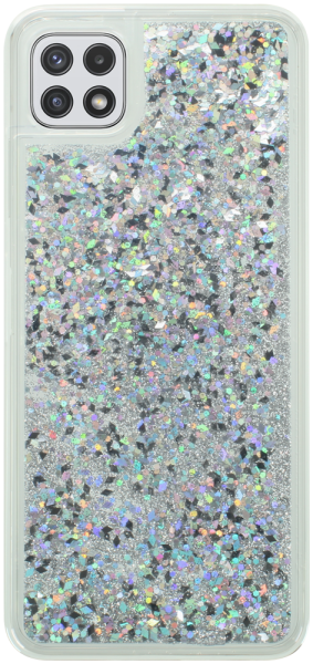 Samsung Galaxy A22 5G (SM-A226B) szilikon tok gyári Liquid Sparkle ezüst