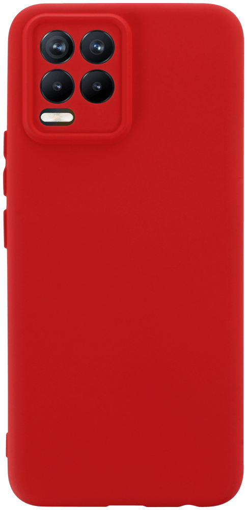 Realme 8 Pro szilikon tok kameravédővel matt piros