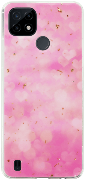 Realme C21 kemény hátlap Gold Glam Pink