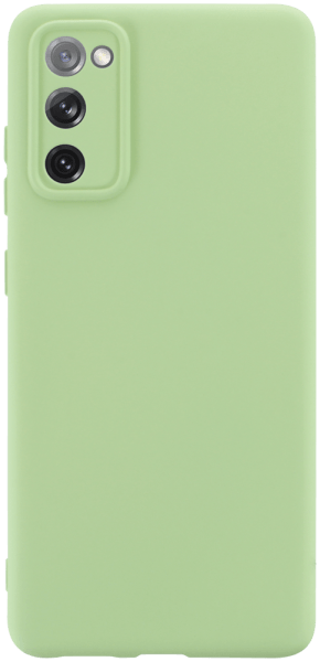 Samsung Galaxy S20 FE szilikon tok kameravédővel matt világoszöld