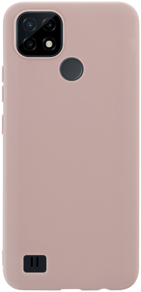 Realme C21 szilikon tok matt púderszínű