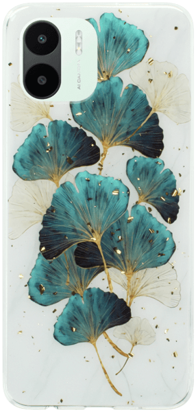 Xiaomi Redmi A1 kemény hátlap Gold Glam Leaves
