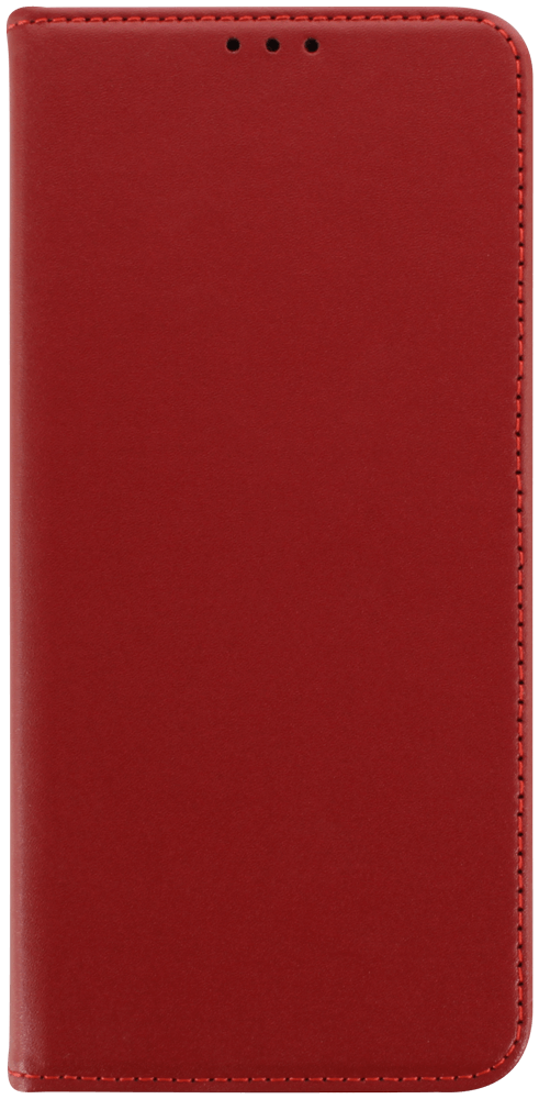 Samsung Galaxy A02s (SM-A025) oldalra nyíló flipes bőrtok valódi bőr piros -- 324802