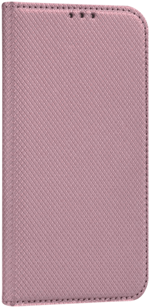 Realme C31 oldalra nyíló flipes bőrtok rombusz mintás rozéarany