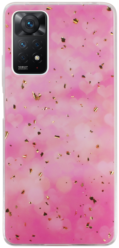 Xiaomi Redmi Note 11 Pro kemény hátlap Gold Glam Pink