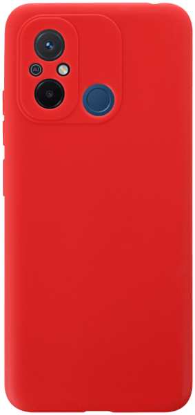 Xiaomi Redmi 12C szilikon tok kameravédővel matt piros