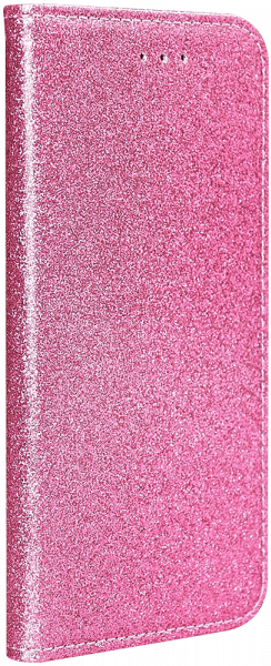 Samsung Galaxy S20 Ultra 5G (SM-G988B) oldalra nyíló flipes bőrtok csillámos rózsaszín