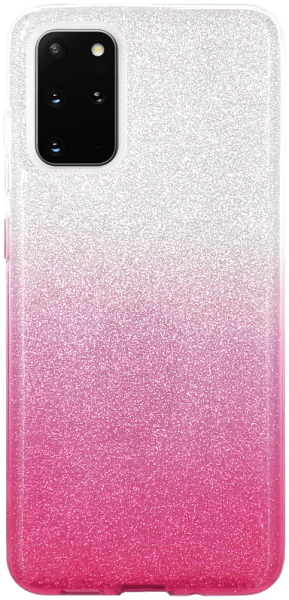 Samsung Galaxy S20 Plus 5G (SM-G986F) szilikon tok csillogó hátlap rózsaszín/ezüst