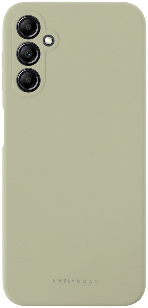 Samsung Galaxy A14 (SM-A145R) szilikon tok gyári ROAR kameravédővel púder fehér