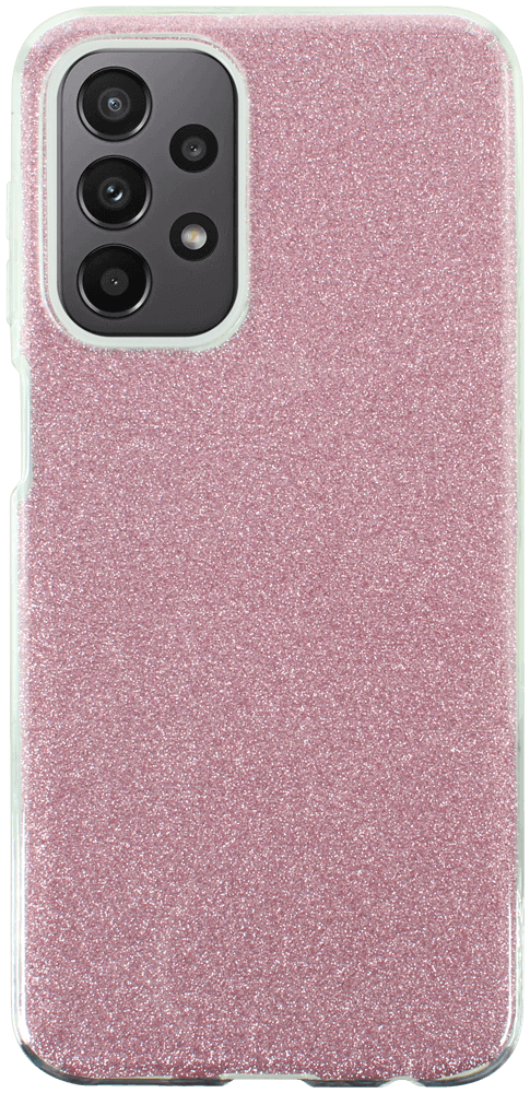 Samsung Galaxy A23 (SM-A235F) szilikon tok csillogó hátlap rózsaszín