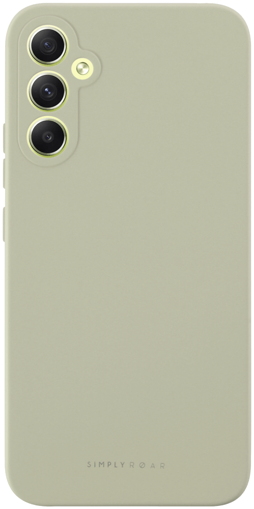 Samsung Galaxy A34 (SM-A346B) szilikon tok gyári ROAR kameravédővel púder fehér