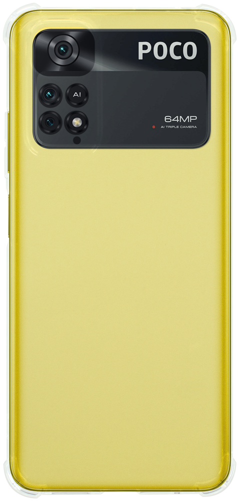 Xiaomi Poco M4 Pro szilikon tok légpárnás sarok kameravédővel átlátszó