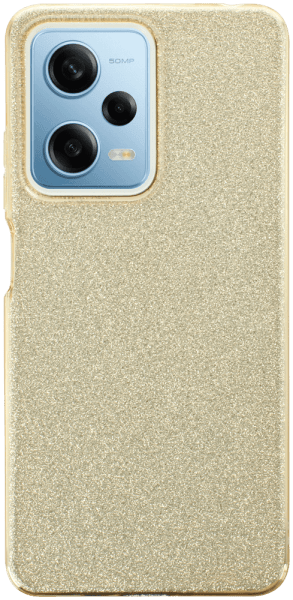 Xiaomi Redmi Note 12 Pro 5G szilikon tok kivehető ezüst csillámporos réteg halvány sárga