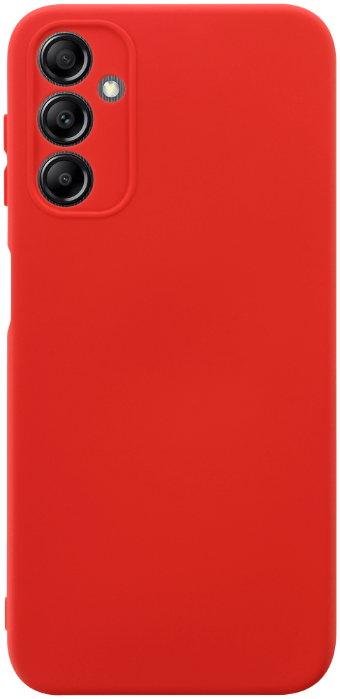 Samsung Galaxy A14 5G (SM-A146P) szilikon tok kameravédővel matt piros