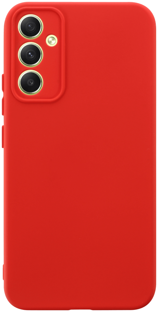 Samsung Galaxy A34 (SM-A346B) szilikon tok kameravédővel matt piros