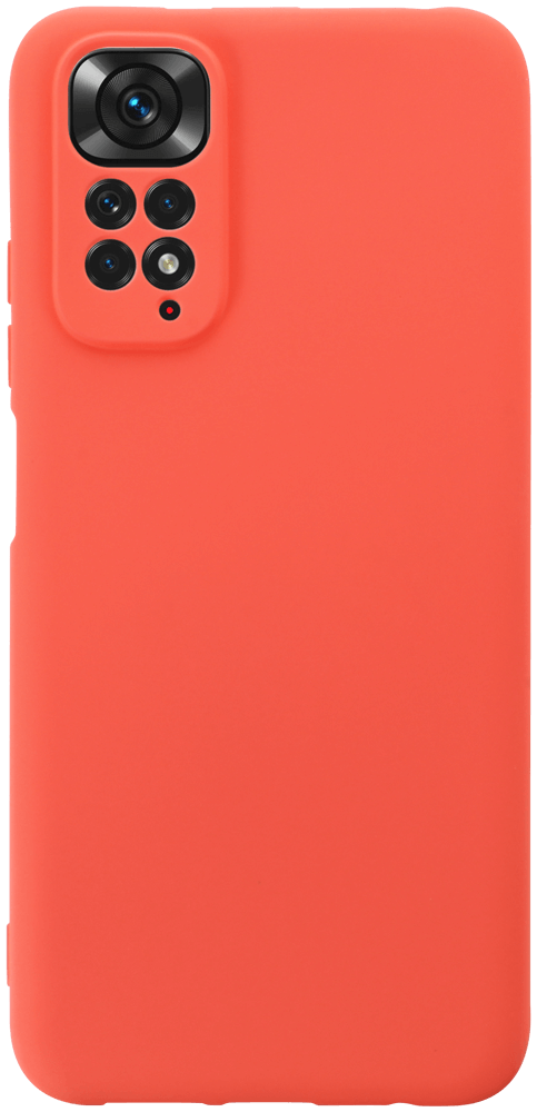Xiaomi Redmi Note 11S szilikon tok kameravédővel matt barackszínű