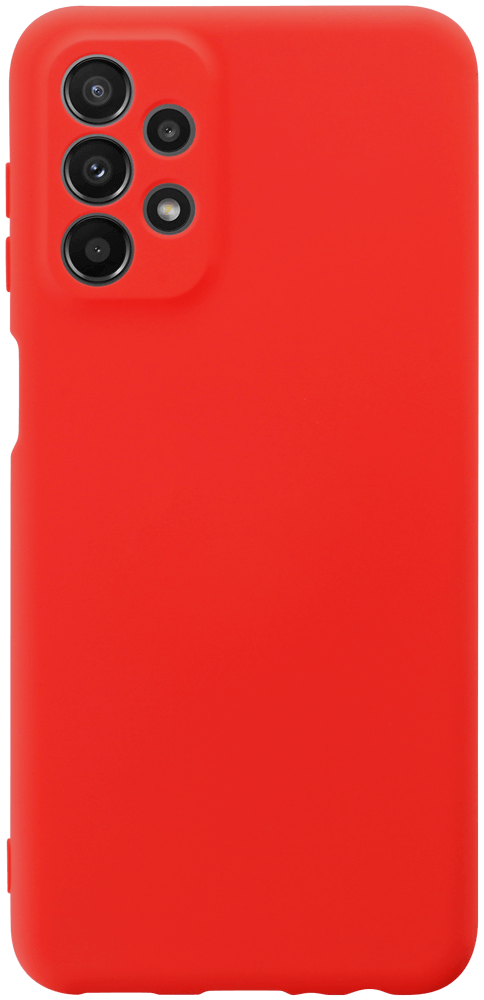 Samsung Galaxy A23 5G (SM-A236B) szilikon tok kameravédővel matt piros