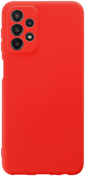 Samsung Galaxy A23 5G (SM-A236B) szilikon tok kameravédővel matt piros