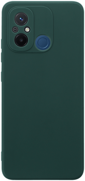Xiaomi Redmi 12C szilikon tok kameravédővel matt sötétzöld