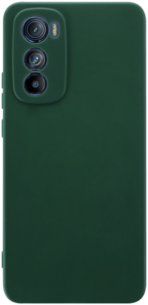 Motorola Edge 30 szilikon tok kameravédővel matt sötétzöld