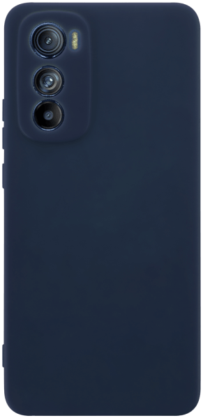 Motorola Edge 30 szilikon tok kameravédővel matt sötétkék