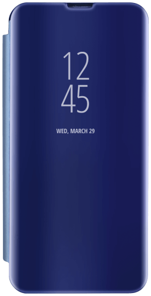 Samsung Galaxy S23 (SM-S911B) oldalra nyíló flipes bőrtok Smart Clear View sötétkék