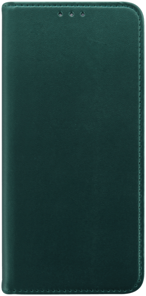 Oppo A17 oldalra nyíló flipes bőrtok asztali tartó funkciós sötétzöld