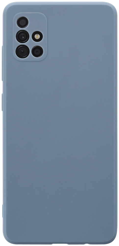 Samsung Galaxy A51 (SM-A515F) szilikon tok kameravédővel matt szürkés kék