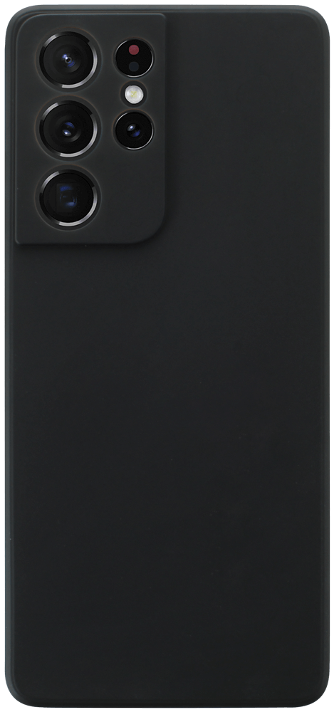 Samsung Galaxy S21 Ultra 5G (SM-G998B) szilikon tok kameravédővel matt fekete
