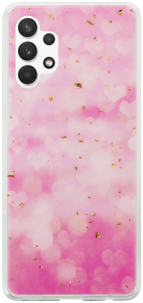 Samsung Galaxy A32 4G (SM-A325F) kemény hátlap Gold Glam Pink