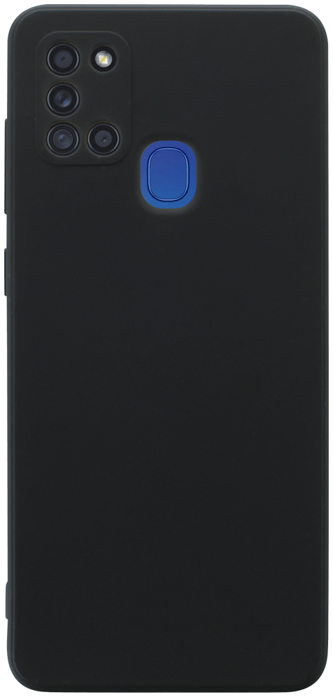 Samsung Galaxy A21s (SM-A217F) szilikon tok kameravédővel matt fekete