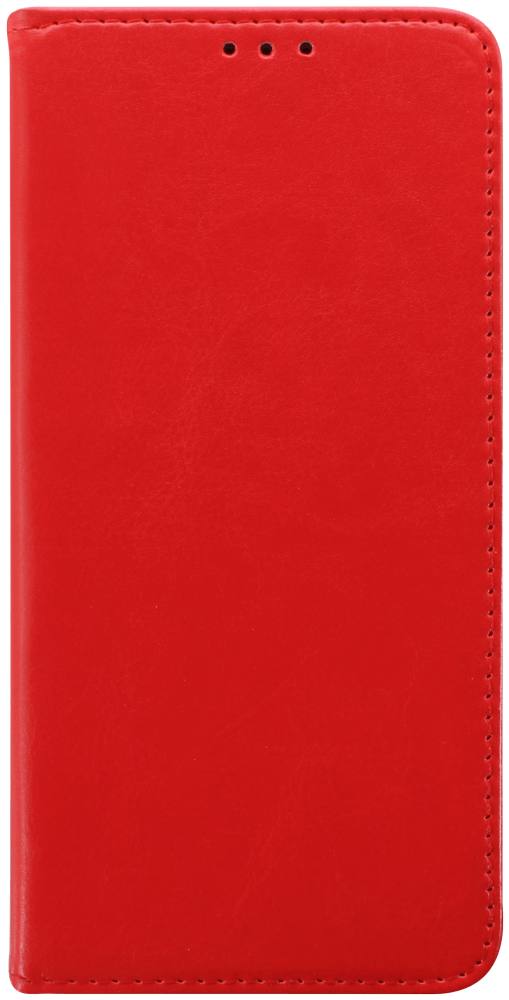 Xiaomi Redmi 9C NFC oldalra nyíló flipes bőrtok valódi bőr piros