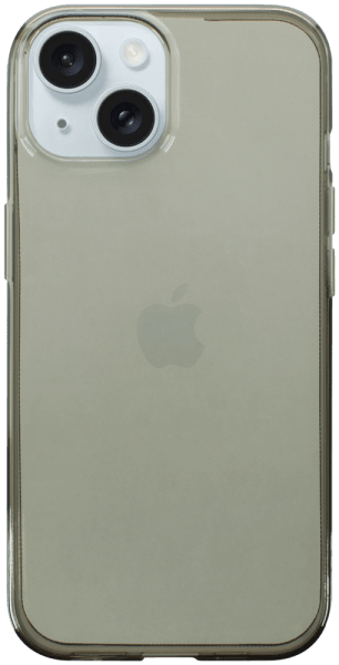 Apple iPhone 15 szilikon tok átlátszó füstszínű