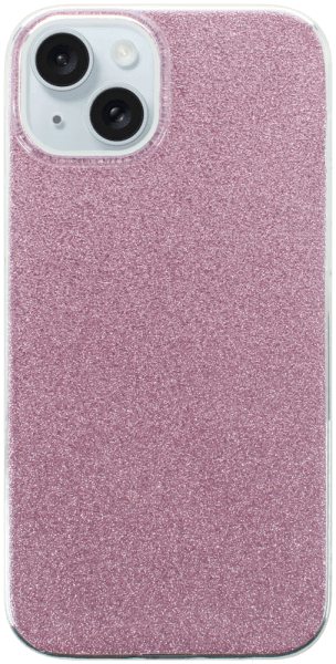 Apple iPhone 15 Plus szilikon tok csillogó hátlap rózsaszín