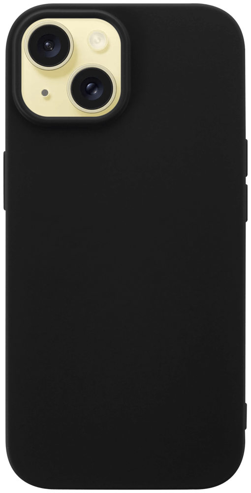 Apple iPhone 15 szilikon tok matt fekete