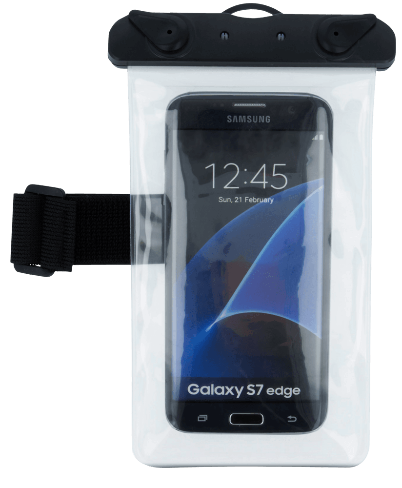 Samsung Galaxy A7 2016 (A710) vízálló tok univerzális, karszalaggal átlátszó