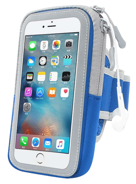 Huawei Honor Play 8A sport tok univerzális, karra rögzíthető cipzáros kék