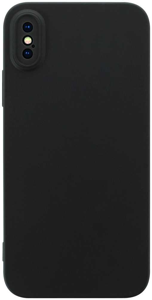 Apple iPhone X szilikon tok kameravédővel matt fekete