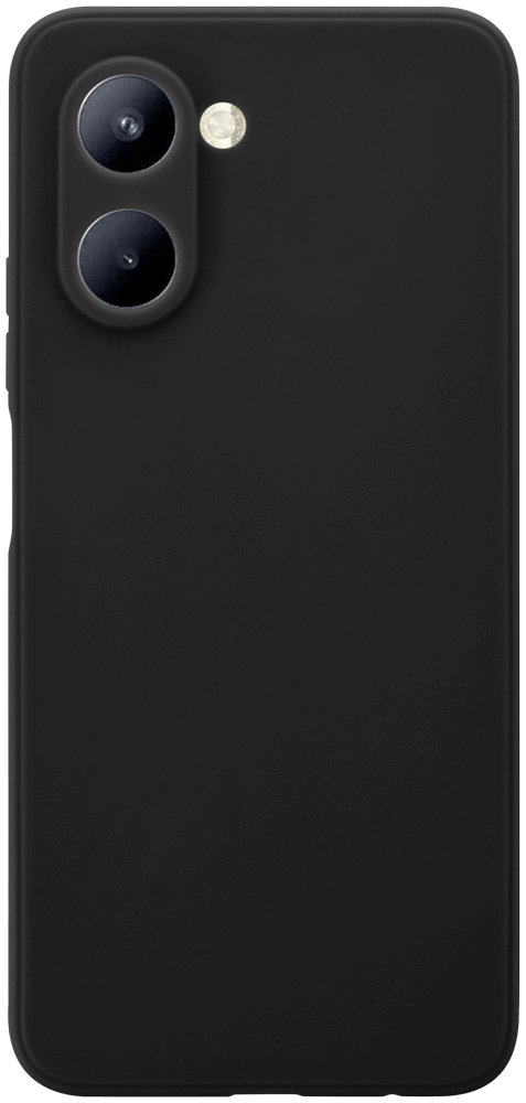 Realme C33 szilikon tok kameravédővel matt fekete
