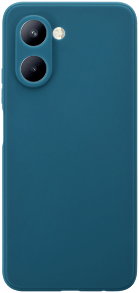 Realme C33 szilikon tok kameravédővel matt sötétkék